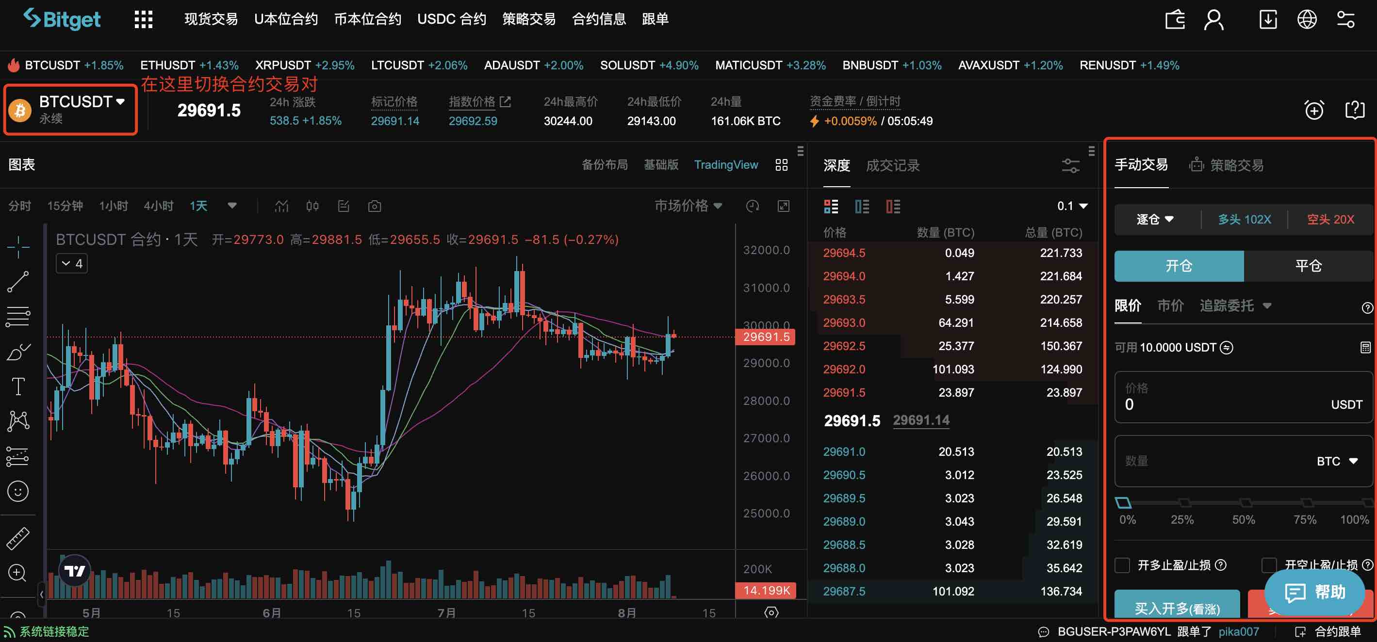 Bitget USDT 本位合约完整指南 image 2